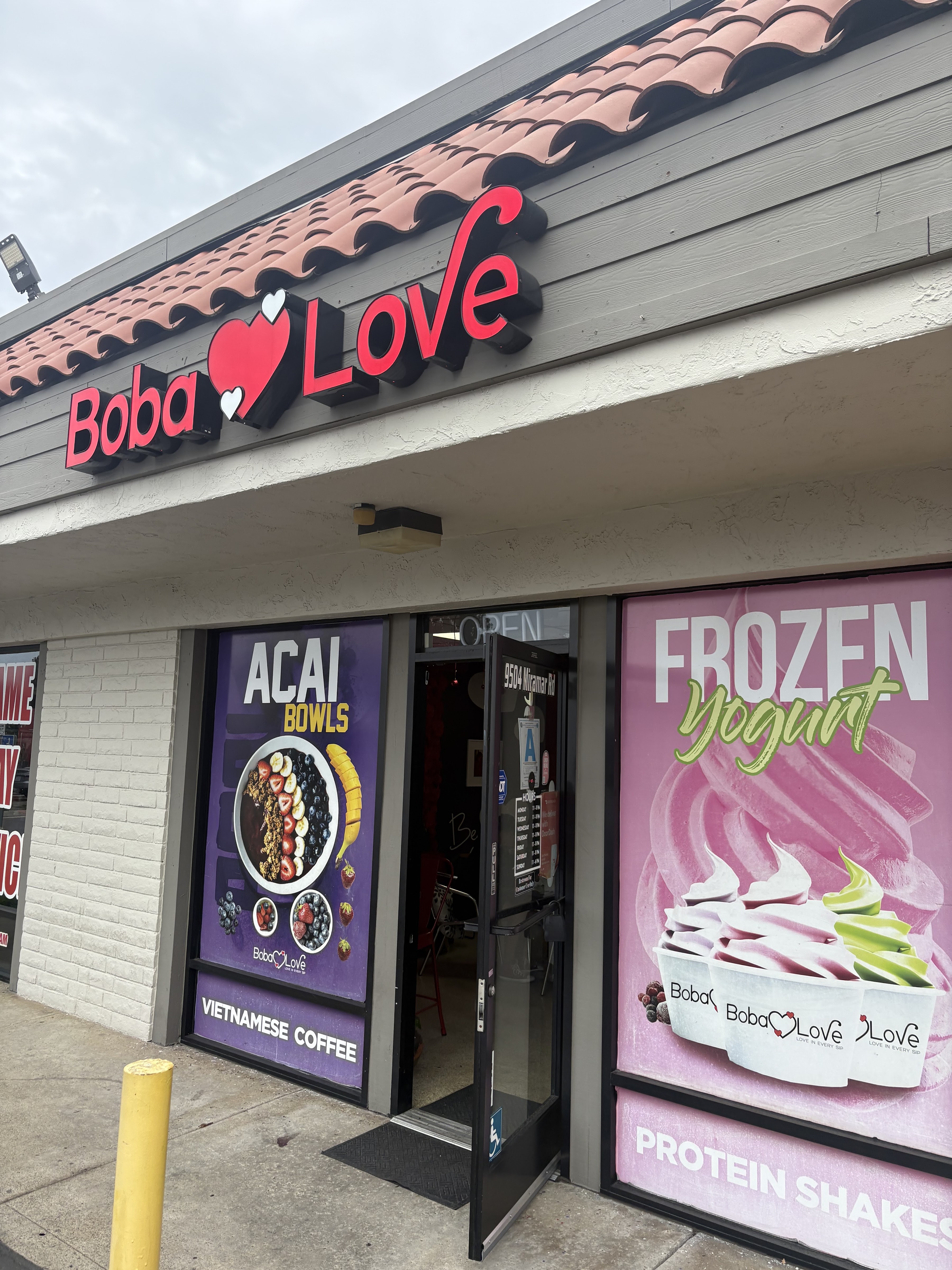 Boba Love storefront on Miramar Road