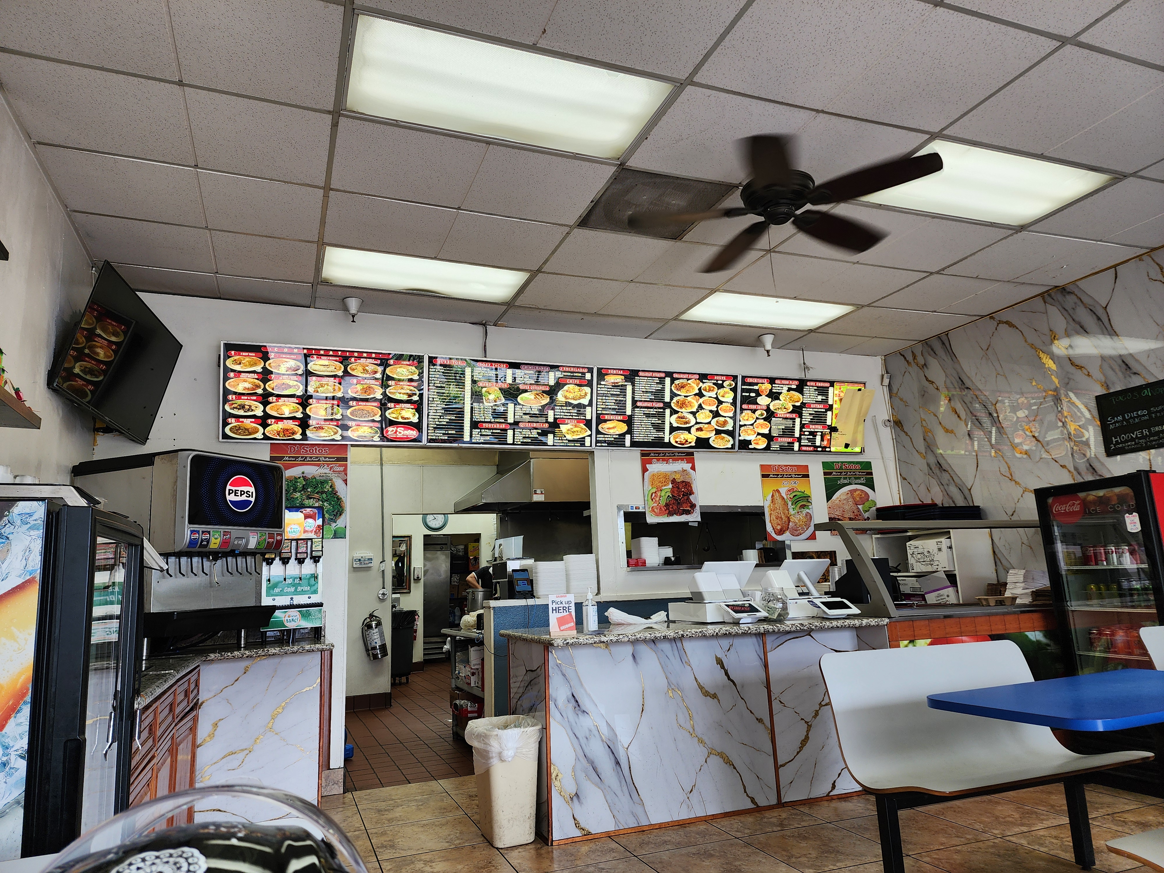 Dining room and order counter